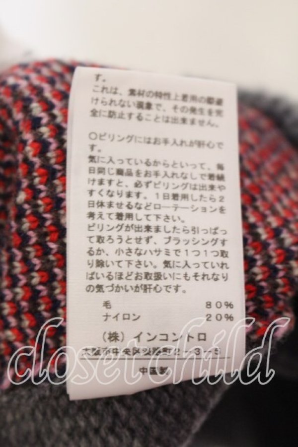 画像7: ヴィヴィアンウエストウッド 中古 / パッチワークチャンキーニット 00 グレーｘマルチ  O-25-12-14-018-to-YM-OS (7)