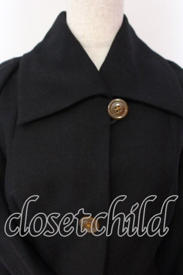 画像2: ヴィヴィアンウエストウッド 中古 / アシンメトリーストールジャケット 38 ブラック  O-25-12-14-021-jc-YM-OS (2)