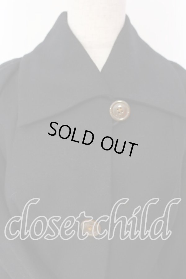 画像2: ヴィヴィアンウエストウッド 中古 / アシンメトリーストールジャケット 38 ブラック  O-25-12-14-021-jc-YM-OS (2)