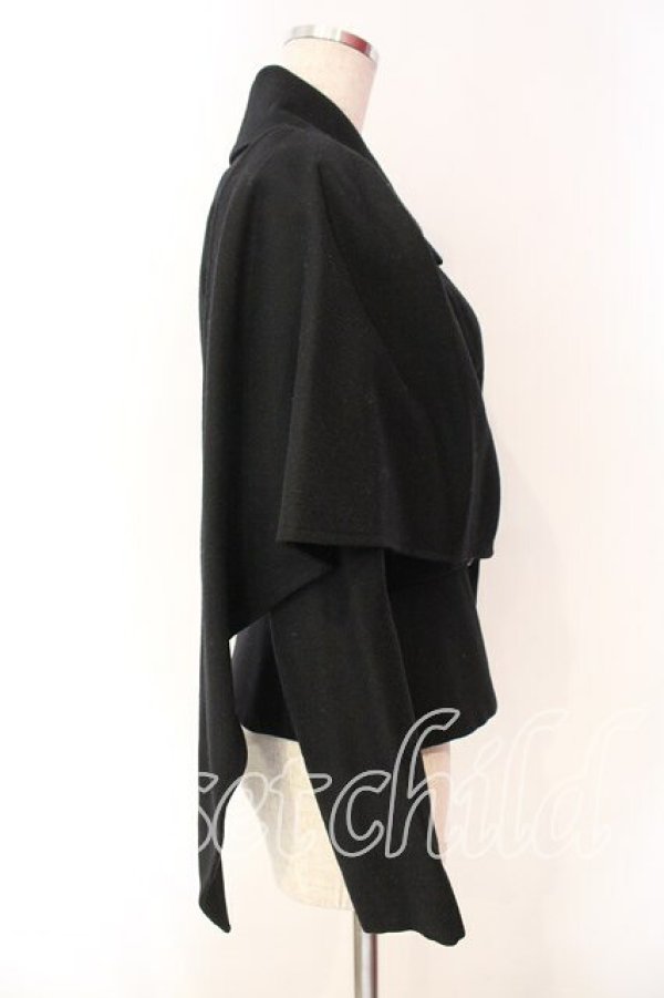 画像3: ヴィヴィアンウエストウッド 中古 / アシンメトリーストールジャケット 38 ブラック  O-25-12-14-021-jc-YM-OS (3)