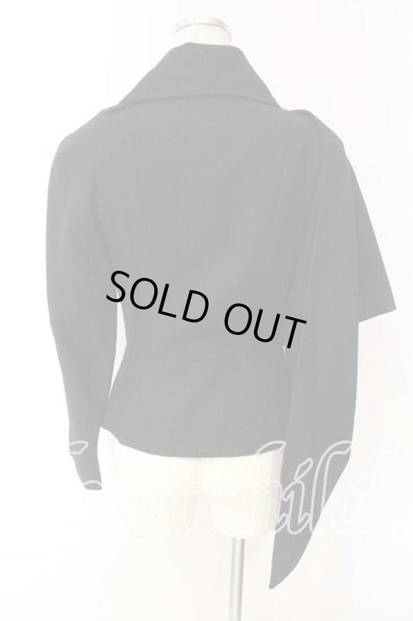 画像4: ヴィヴィアンウエストウッド 中古 / アシンメトリーストールジャケット 38 ブラック  O-25-12-14-021-jc-YM-OS (4)