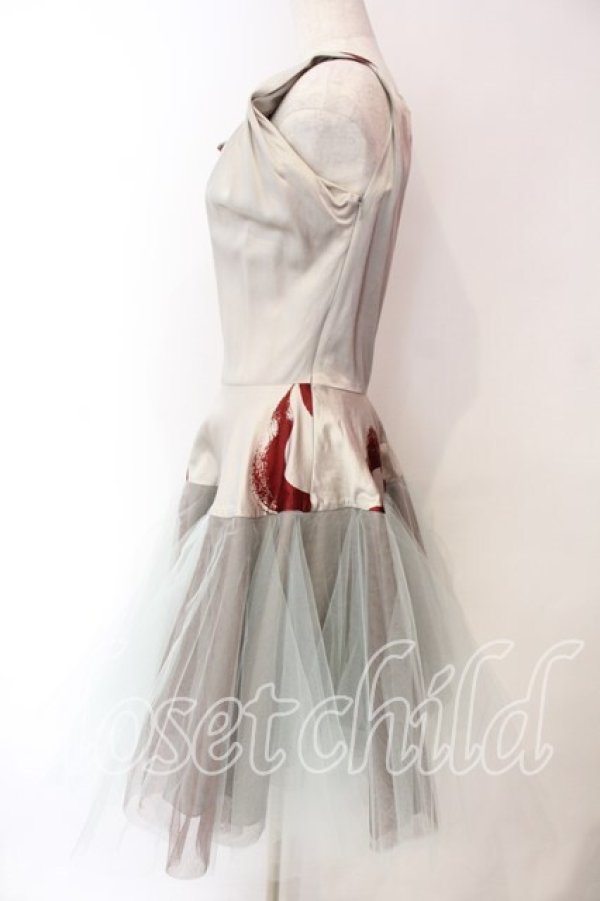 画像3: ヴィヴィアンウエストウッド 中古 / サテインインディゴチュールワンピース 2 ミント  O-25-12-14-025-op-YM-OS (3)