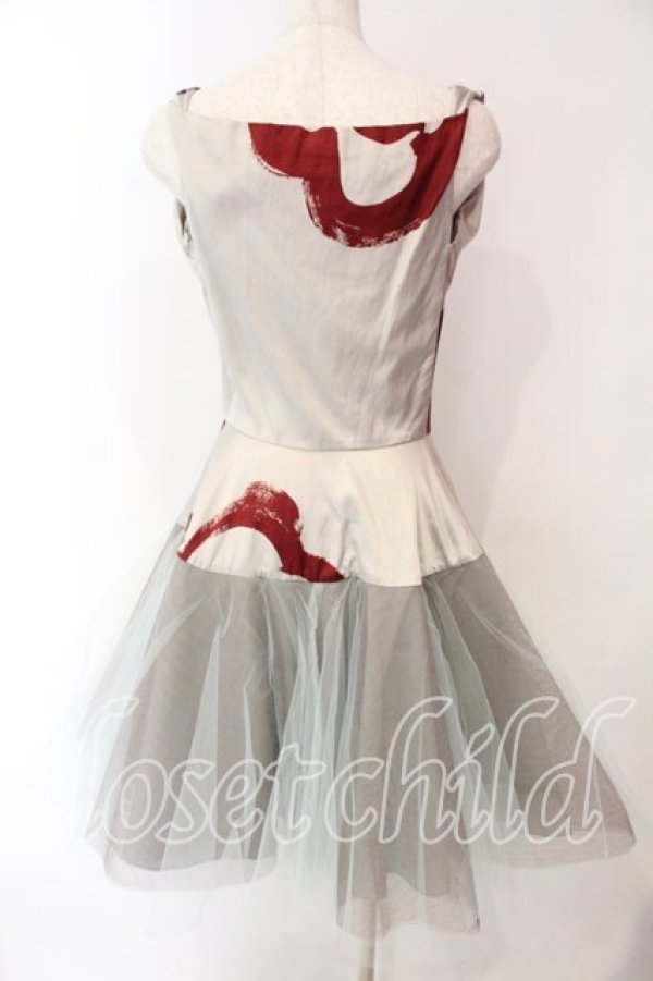 画像4: ヴィヴィアンウエストウッド 中古 / サテインインディゴチュールワンピース 2 ミント  O-25-12-14-025-op-YM-OS (4)