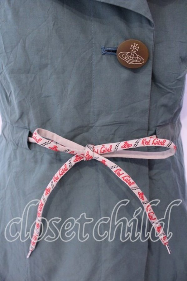 画像2: ヴィヴィアンウエストウッド 中古 / オーガニックコットン玉虫タイプライターラブシャツドレス 00 カーキ  O-25-12-14-027-bl-YM-OS (2)