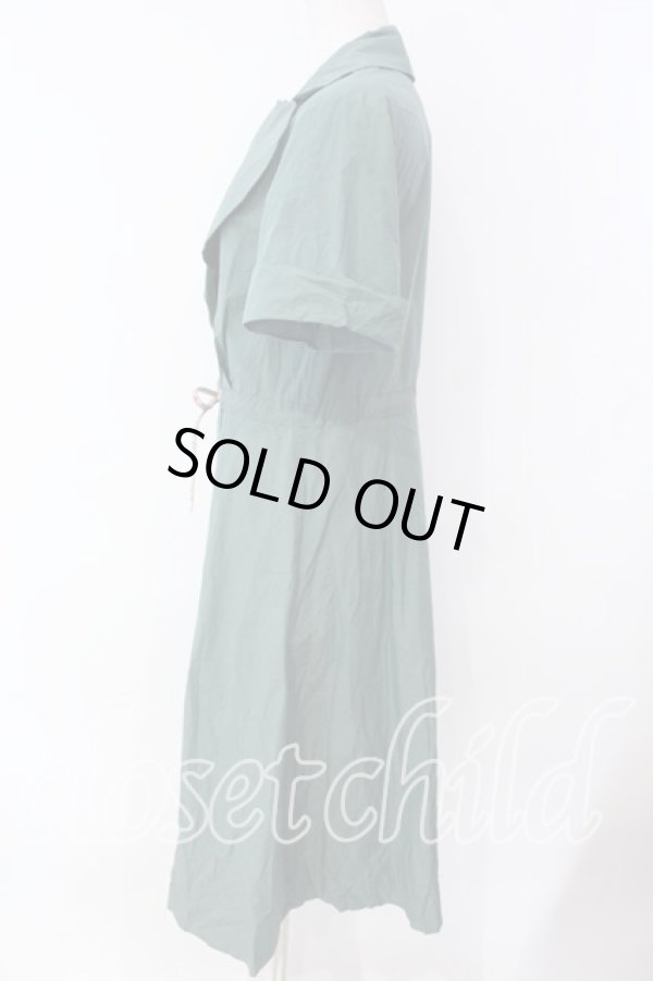 画像4: ヴィヴィアンウエストウッド 中古 / オーガニックコットン玉虫タイプライターラブシャツドレス 00 カーキ  O-25-12-14-027-bl-YM-ZH (4)