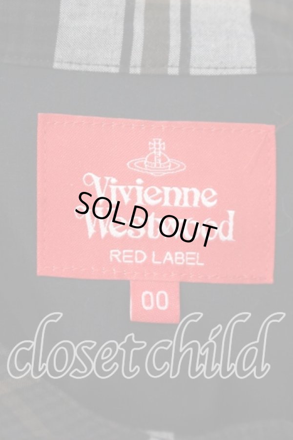 画像6: ヴィヴィアンウエストウッド 中古 / クレイジーパターンシャツワンピース 00 ブラックｘブルーｘブラウン  O-25-12-14-028-bl-YM-ZH (6)