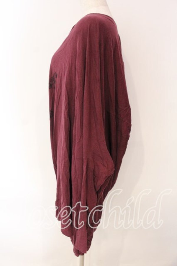 画像3: ヴィヴィアンウエストウッド 中古 / スカルプリントドルマンカットソー 1 ワイン  O-25-12-14-031-to-YM-OS (3)