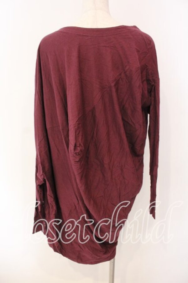 画像4: ヴィヴィアンウエストウッド 中古 / スカルプリントドルマンカットソー 1 ワイン  O-25-12-14-031-to-YM-OS (4)