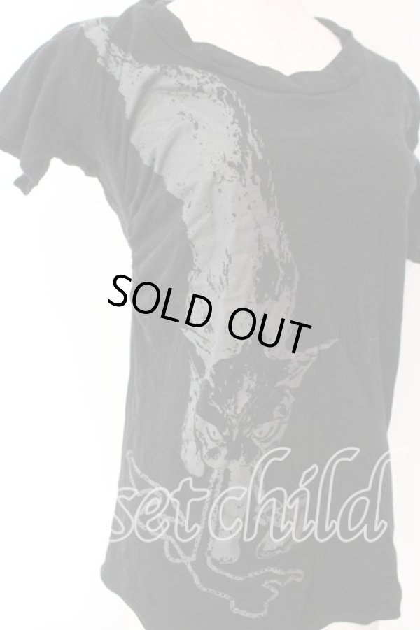 画像2: ヴィヴィアンウエストウッド 中古 / CAT プリントTシャツ 2 ブラック  O-25-12-14-033-to-YM-OS (2)