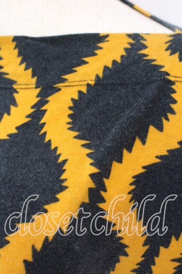 画像2: ANGLOMANIA 中古 / スクイグルカットソー XS ブラックｘイエロー  O-25-12-14-036-ts-YM-OS (2)