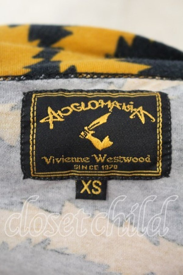 画像5: ANGLOMANIA 中古 / スクイグルカットソー XS ブラックｘイエロー  O-25-12-14-036-ts-YM-OS (5)