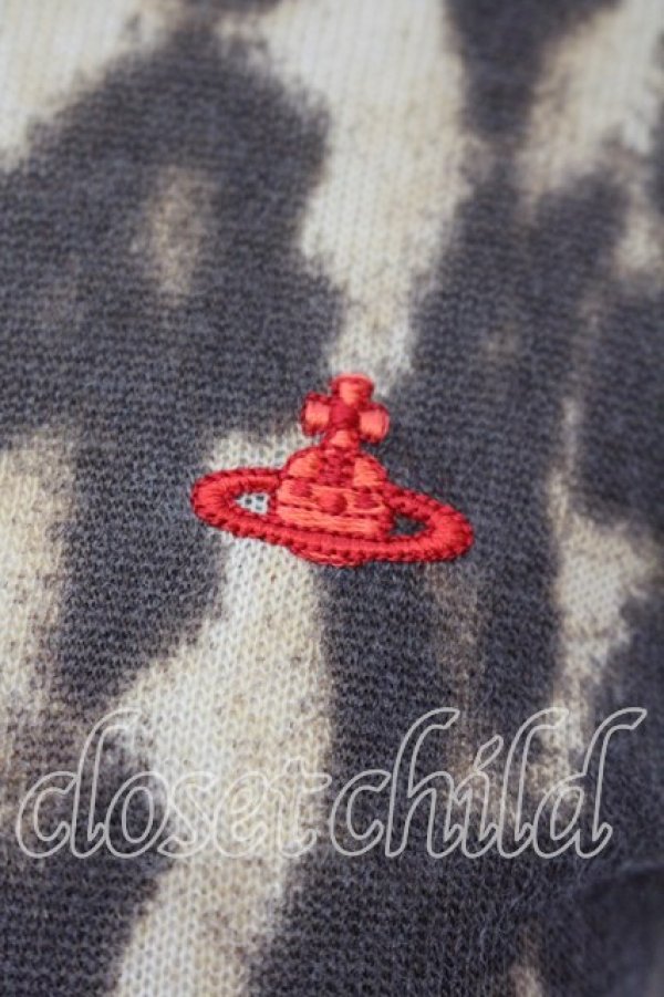 画像3: ヴィヴィアンウエストウッド 中古 / 単色オーブ刺繍レオパード柄カーディガン 1 ブラウン  O-25-12-14-037-to-YM-OS (3)