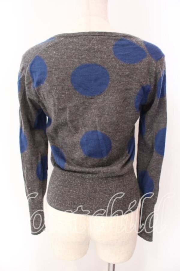 画像5: ヴィヴィアンウエストウッド 中古 / エッセンシャルオーブスポットカーディガン 2 グレー  O-25-12-14-039-to-YM-OS (5)