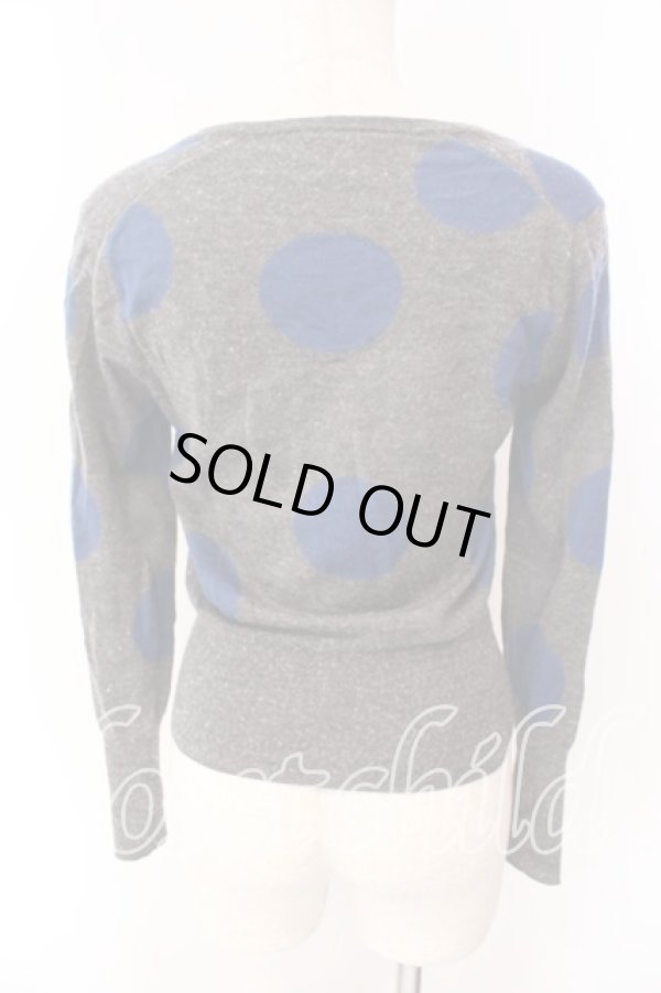 画像5: ヴィヴィアンウエストウッド 中古 / エッセンシャルオーブスポットカーディガン 2 グレー  O-25-12-14-039-to-YM-OS (5)