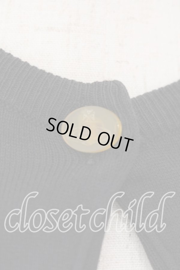 画像2: ヴィヴィアンウエストウッド 中古 / カラーオーブ刺繍ボレロカーディガン S ブラック  O-25-12-14-040-to-YM-ZH (2)