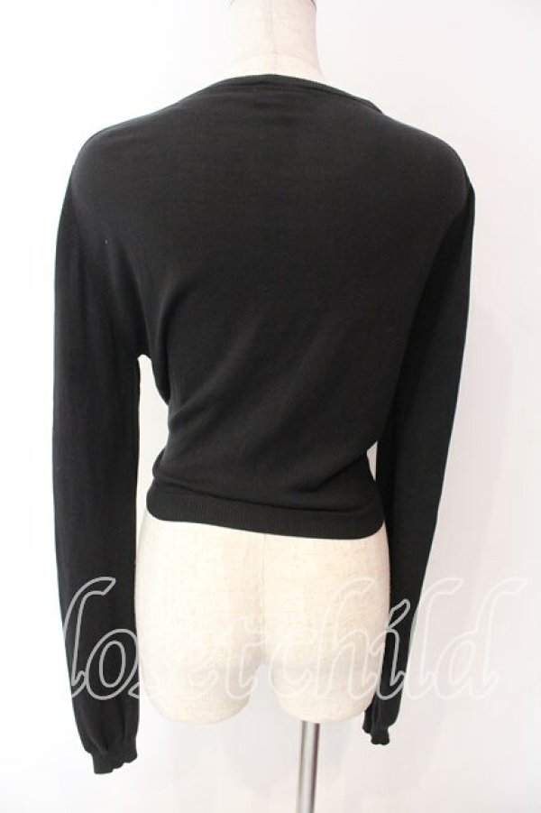 画像5: ヴィヴィアンウエストウッド 中古 / カラーオーブ刺繍ボレロカーディガン S ブラック  O-25-12-14-040-to-YM-OS (5)