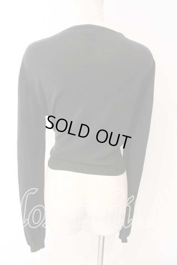 画像5: ヴィヴィアンウエストウッド 中古 / カラーオーブ刺繍ボレロカーディガン S ブラック  O-25-12-14-040-to-YM-ZH (5)