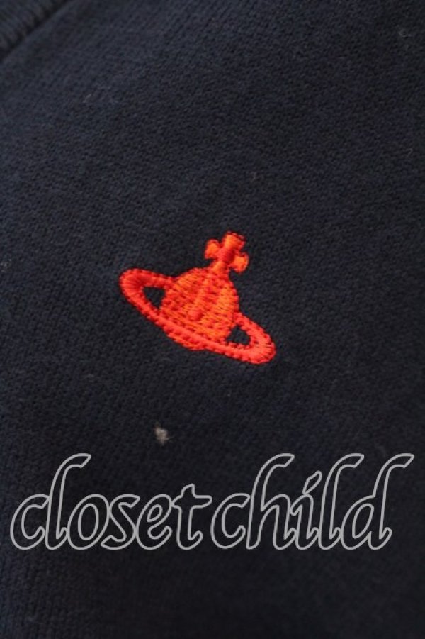 画像2: ヴィヴィアンウエストウッド 中古 / 単色オーブロングカーディガン 2 ネイビー  O-25-12-14-041-to-YM-OS (2)