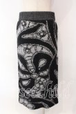 画像4: ヴィヴィアンウエストウッド 中古 / ジャガードニットスカート 00 ブラックｘグレー  O-25-12-14-043-sk-YM-OS (4)