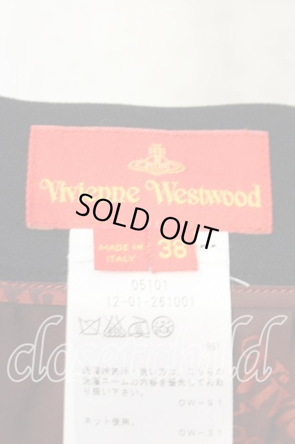 画像5: ヴィヴィアンウエストウッド 中古 / パイピングミモレスカート 38 ブラック  O-25-12-14-044-sk-YM-OS (5)