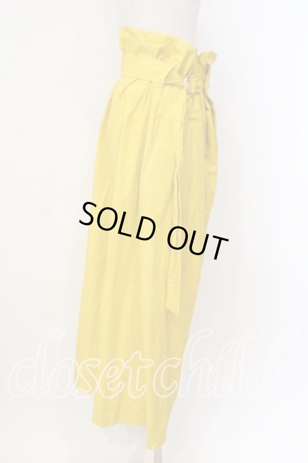画像3: ANGLOMANIA 中古 / Dカンベルトワイドパンツ 38 イエロー  O-25-12-14-054-pa-IG-ZH (3)