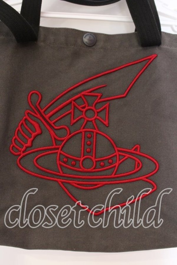 画像2: ANGLOMANIA 中古 / カットラス刺繍2wayショルダーバッグ  カーキブラウン  O-25-12-14-058-ba-IG-OS (2)