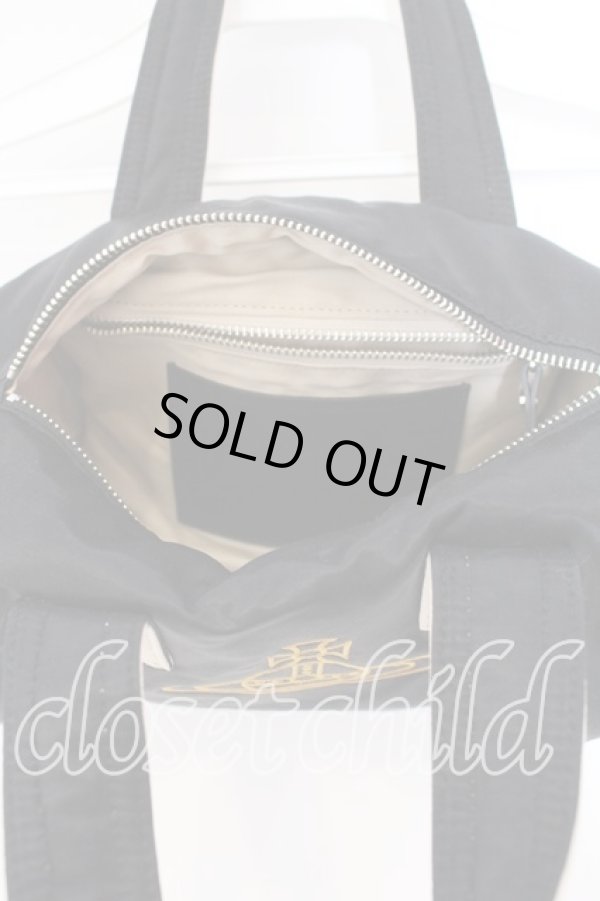 画像5: ヴィヴィアンウエストウッド MAN 中古 / "CONTRAST" ドラムバッグ  ブラック×シャンパンベージュ  O-25-12-14-059-ba-IG-ZH (5)
