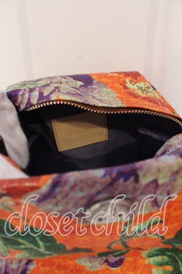 画像6: ヴィヴィアンウエストウッド 中古 / ロシアンテキスタイルフローラルショルダーバッグ  オレンジ  O-25-12-14-060-ba-YM-OS (6)