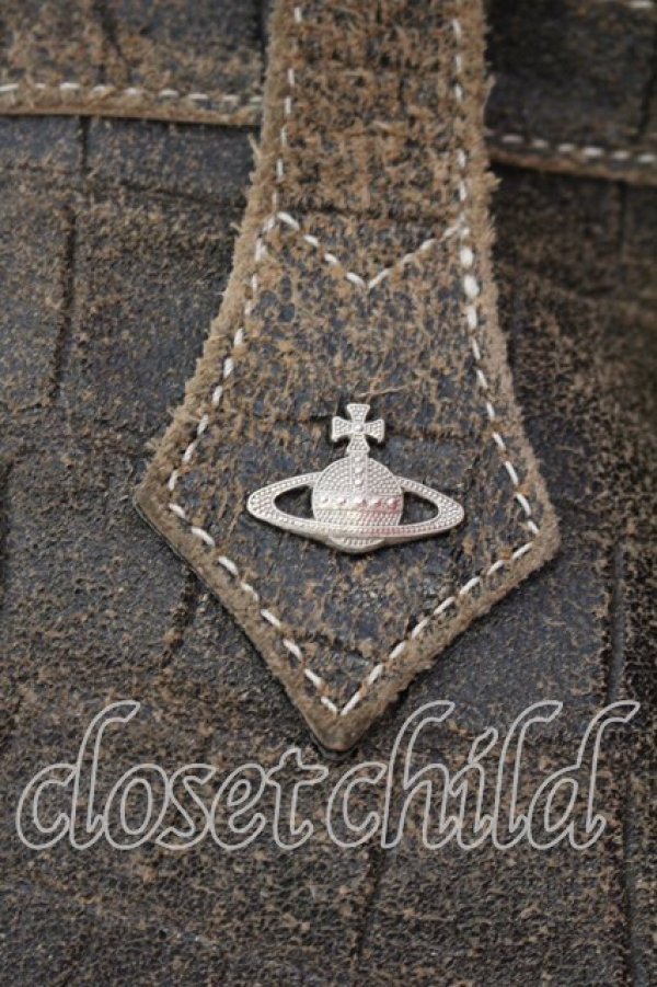 画像2: ヴィヴィアンウエストウッド 中古 / レザートートバッグ  ブラウン  O-25-12-14-062-ba-IG-OS (2)