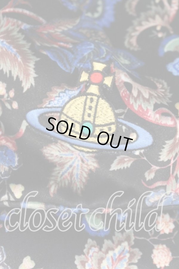 画像2: ヴィヴィアンウエストウッド 中古 / オーブ刺繍変形花柄ショルダーバッグ  ブラックｘマルチ  O-25-12-14-063-ba-YM-OS (2)