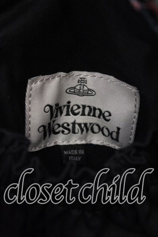 画像5: ヴィヴィアンウエストウッド 中古 / オーブ刺繍変形花柄ショルダーバッグ  ブラックｘマルチ  O-25-12-14-063-ba-YM-OS (5)