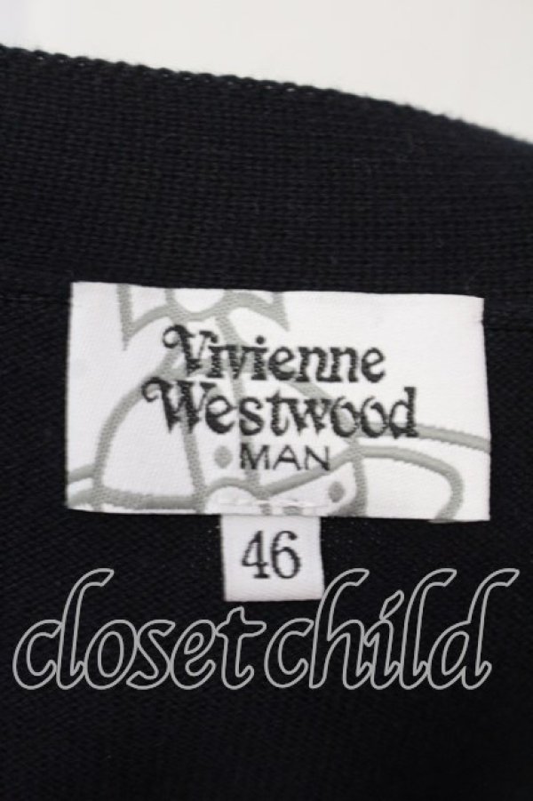 画像5: ヴィヴィアンウエストウッド MAN 中古 / オーブ刺繍カーディガン 46 ブラック  O-25-12-14-007-to-YM-OS (5)