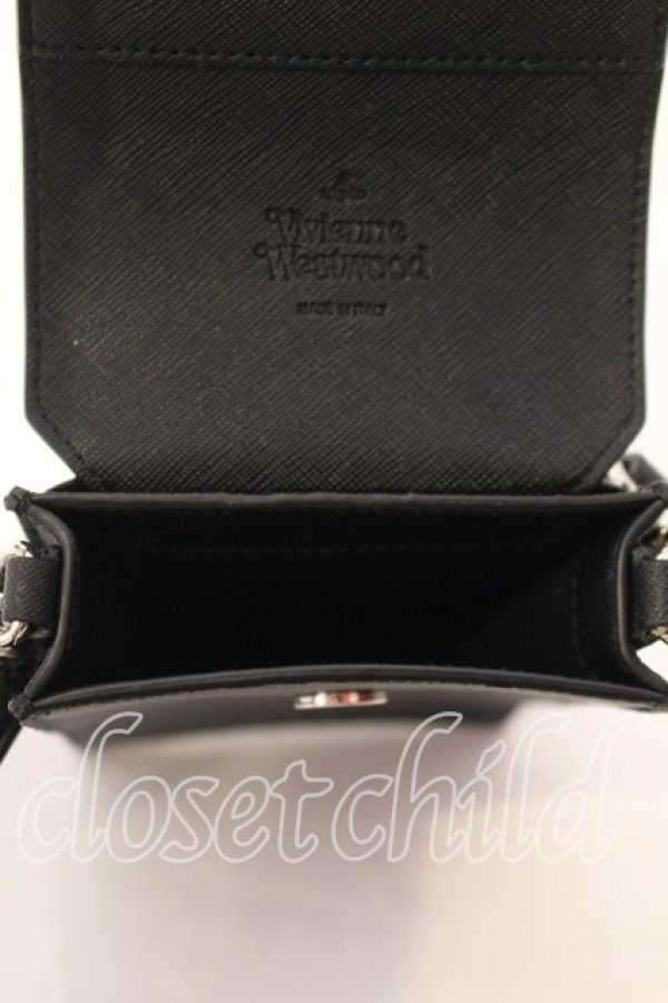 画像6: ヴィヴィアンウエストウッド 中古 / GRAIN LEATHER PHONE BAG バッグ  ブラック  O-25-12-14-081-ba-IG-OS (6)