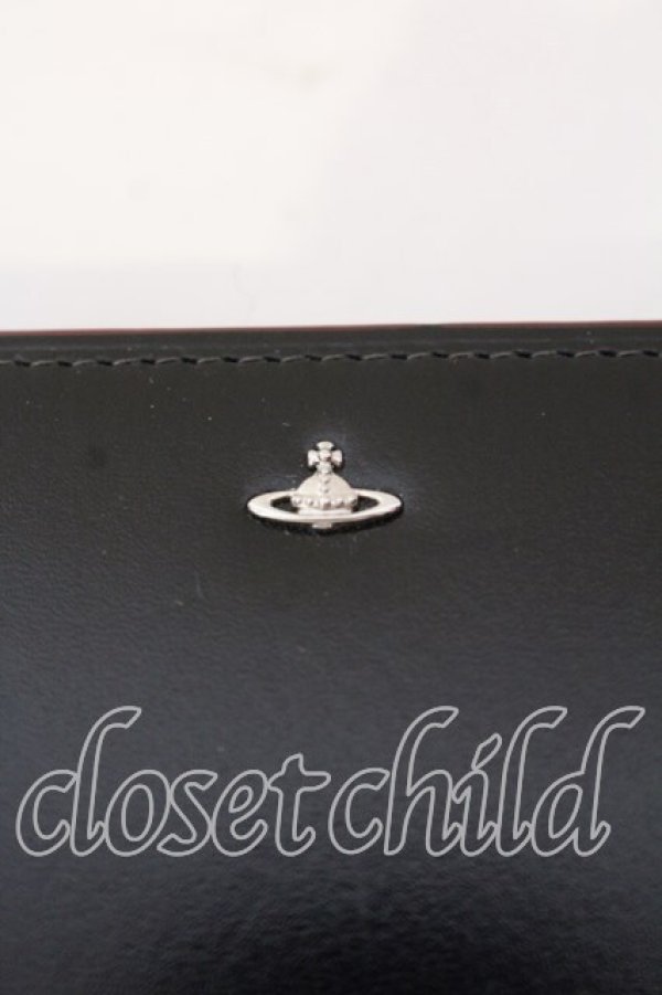 画像2: ヴィヴィアンウエストウッド 中古 / SIMPLE TINY ORB 長財布（シンプルタイニーオーブ）  ブラック×レッド  O-25-12-14-085-wa-YM-OS (2)