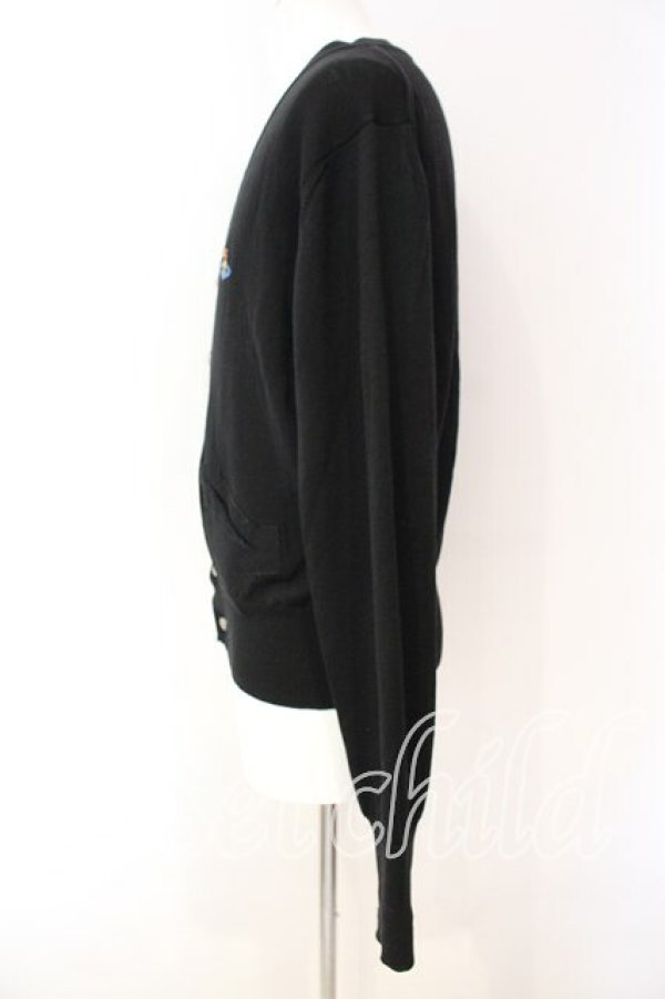 画像5: ヴィヴィアンウエストウッド MAN 中古 / カラーオーブ刺繍カーディガン M ブラック  O-25-12-14-008-to-YM-OS (5)