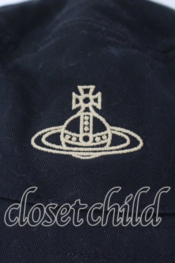 画像2: ヴィヴィアンウエストウッド 中古 / LONDON リップストップバケットハット M-S ブラック  O-25-12-14-088-ha-YM-OS (2)