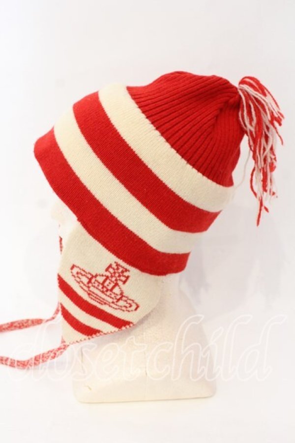 画像3: ヴィヴィアンウエストウッド 中古 / 旧ニットワッチ  レッドｘアイボリー  O-25-12-14-089-ha-YM-OS (3)