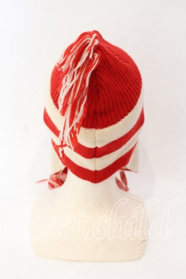 画像4: ヴィヴィアンウエストウッド 中古 / 旧ニットワッチ  レッドｘアイボリー  O-25-12-14-089-ha-YM-OS (4)