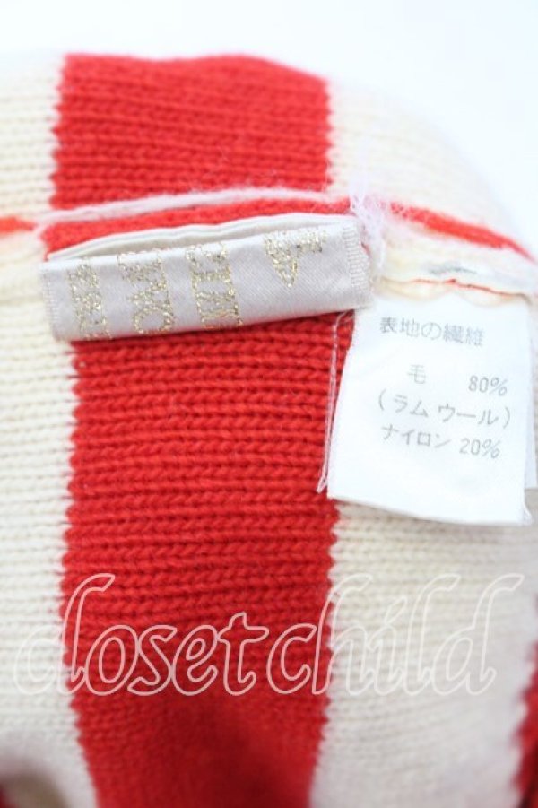 画像5: ヴィヴィアンウエストウッド 中古 / 旧ニットワッチ  レッドｘアイボリー  O-25-12-14-089-ha-YM-OS (5)