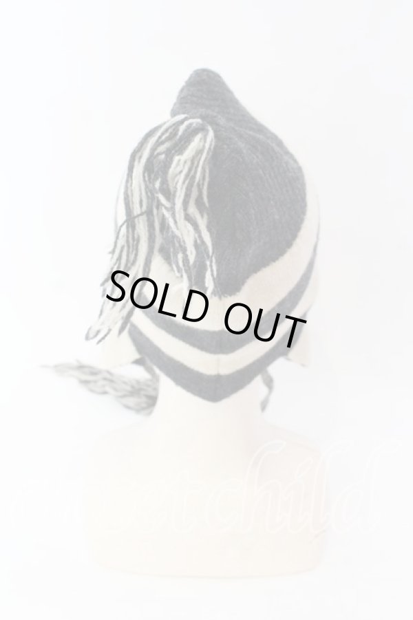 画像4: ヴィヴィアンウエストウッド 中古 / 旧ニットワッチ  ブラックｘアイボリー  O-25-12-14-090-ha-YM-OS (4)