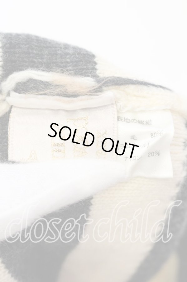 画像5: ヴィヴィアンウエストウッド 中古 / 旧ニットワッチ  ブラックｘアイボリー  O-25-12-14-090-ha-YM-OS (5)