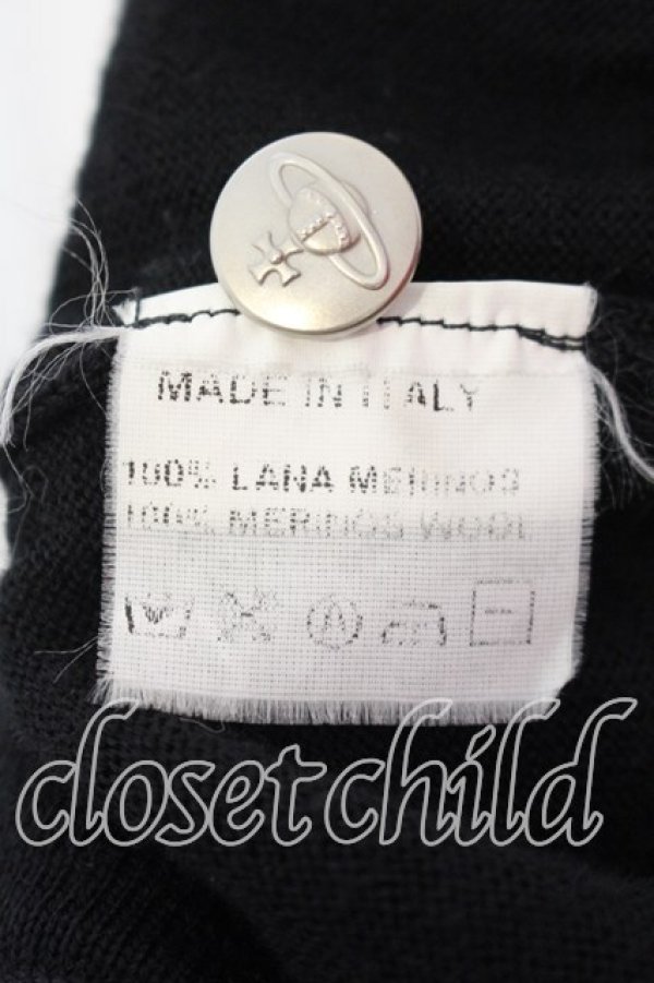 画像8: ヴィヴィアンウエストウッド MAN 中古 / カラーオーブ刺繍カーディガン M ブラック  O-25-12-14-008-to-YM-OS (8)