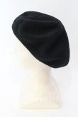 画像3: ヴィヴィアンウエストウッド 中古 / 刺繍ベレー帽  ブラック  O-25-12-14-092-ha-IG-OS (3)