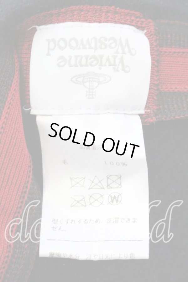 画像5: ヴィヴィアンウエストウッド 中古 / 刺繍ベレー帽  ブラック  O-25-12-14-092-ha-IG-OS (5)