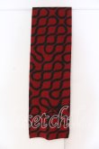 画像2: ヴィヴィアンウエストウッド 中古 / スクイグルマフラー　ストール  レッドｘブラック  O-25-12-14-095-gd-YM-OS (2)