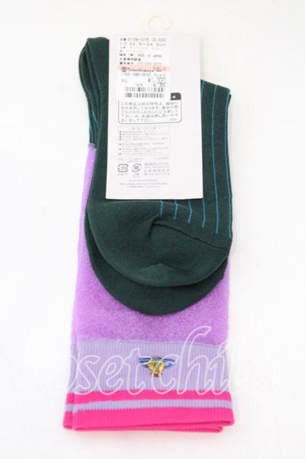 画像2: ヴィヴィアンウエストウッド 中古 / メッシュソックス 22.5-24.5cm マルチ  O-25-12-14-100-gd-YM-OS (2)