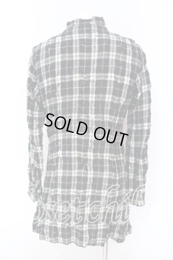 画像4: ヴィヴィアンウエストウッド MAN 中古 / リンクルチェック ビッグシャツ 48 ブラック  O-25-12-14-009-bl-YM-ZH (4)