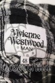 画像5: ヴィヴィアンウエストウッド MAN 中古 / リンクルチェック ビッグシャツ 48 ブラック  O-25-12-14-009-bl-YM-OS (5)