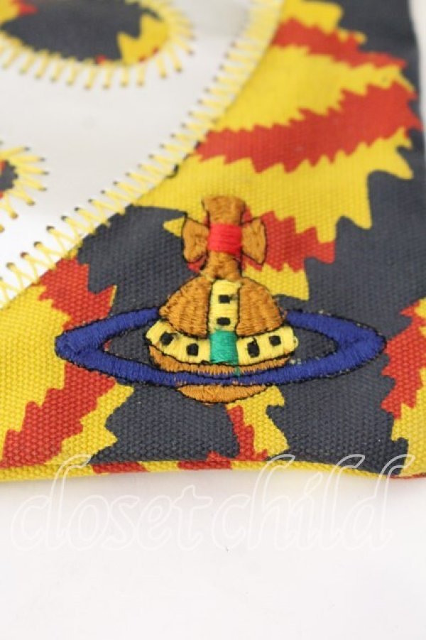 画像3: ヴィヴィアンウエストウッド 中古 / TWO FACE アフリカクラッチバッグ  オレンジ  O-25-12-14-104-ba-YM-OS (3)