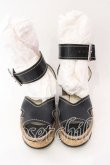 画像2: ヴィヴィアンウエストウッド 中古 / BUCKLE BALERINA サンダル（バックルバレリーナ） 40（約25cm） ブラックｘナチュラル  O-25-12-14-105-sh-YM-OS (2)